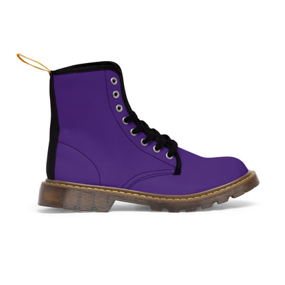 Men's Purple Canvas Boots