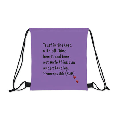 Bible Speaks Outdoor Drawstring Light Purple