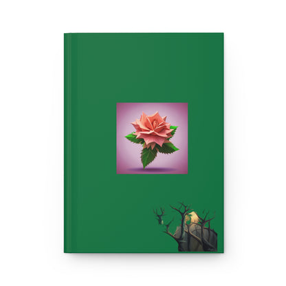 Thorn Rose Hardcover Journal Matte Dark Green