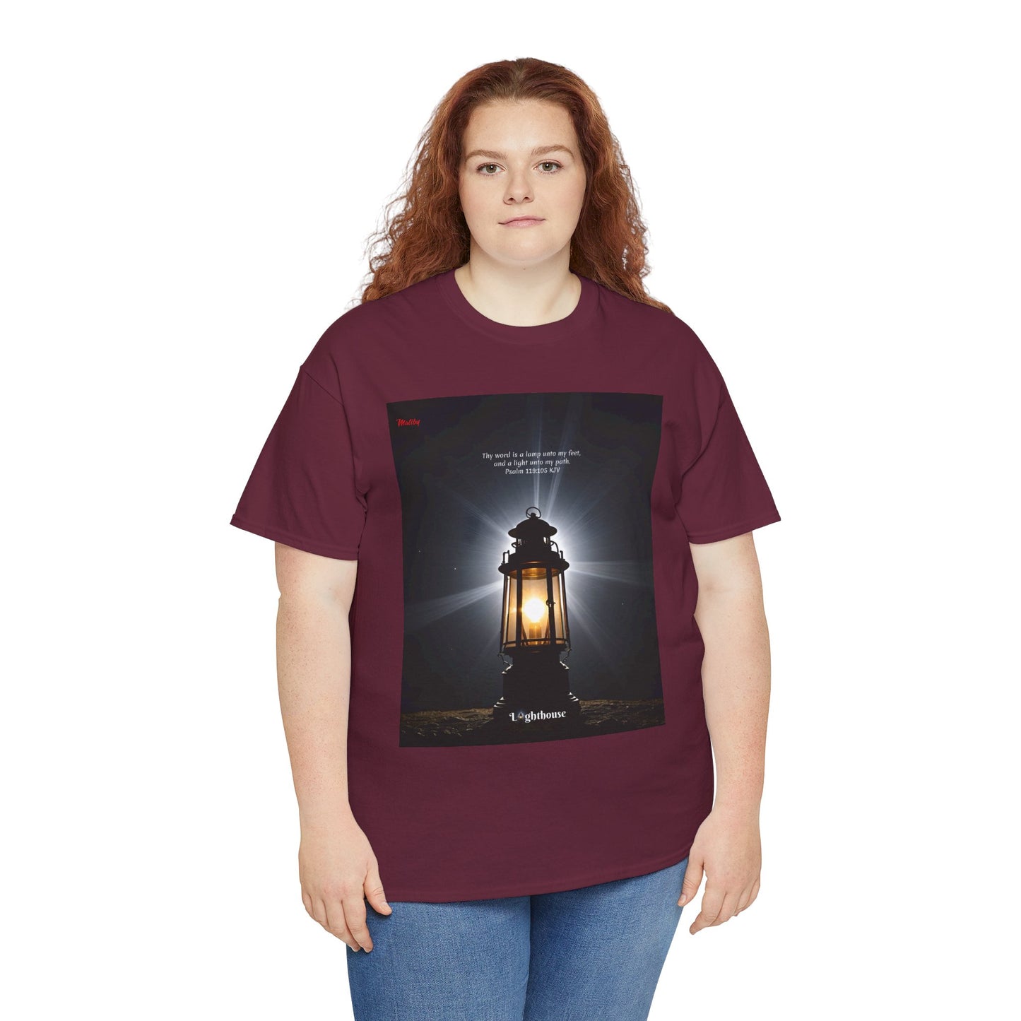 Lighthouse Psalm 119 Unisex Heavy Cotton Tee