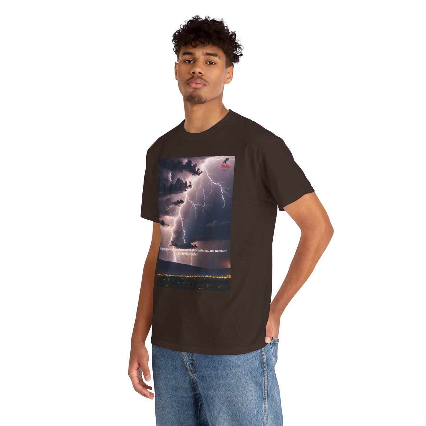 Lightning Style Earth Trembled Unisex Heavy Cotton Tee