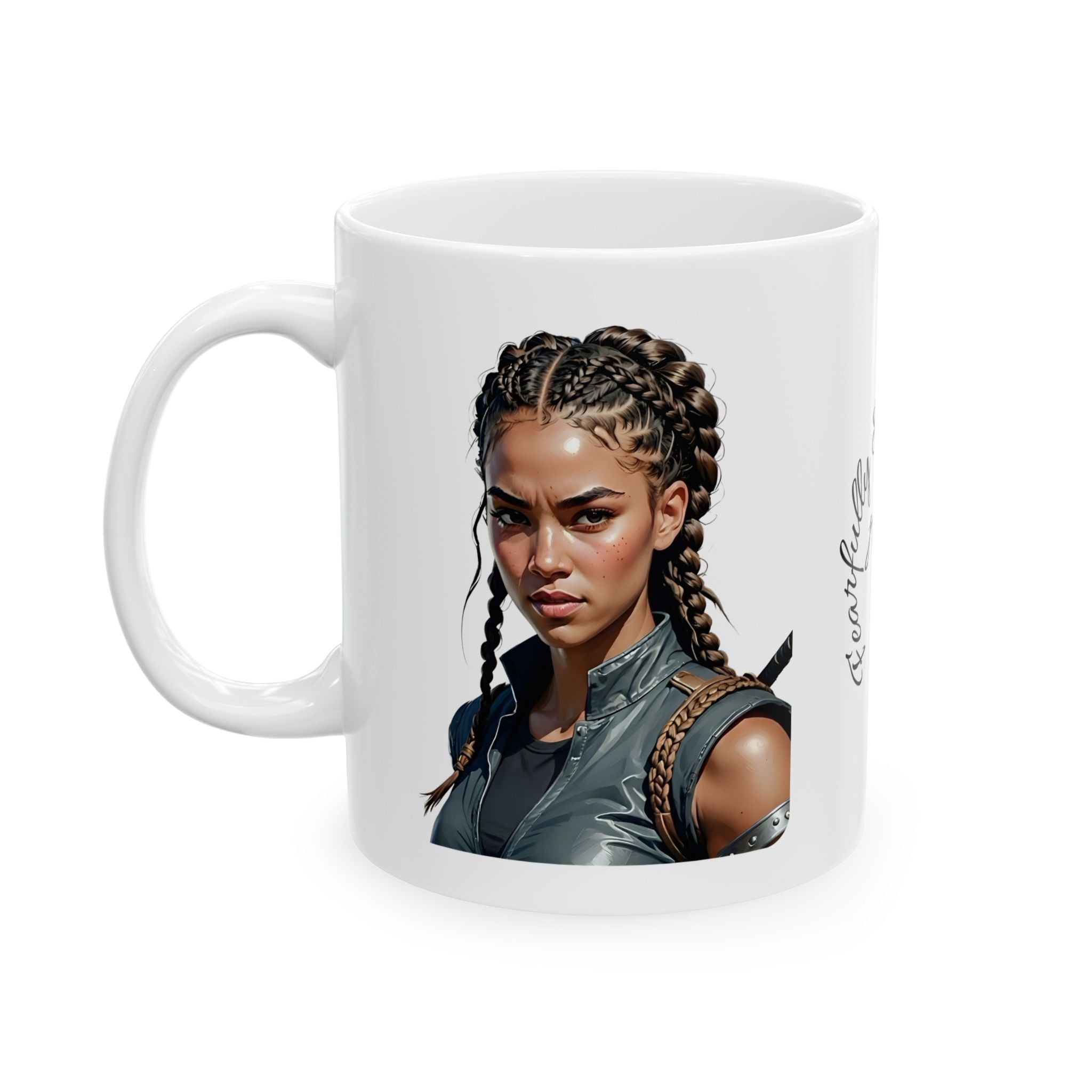 Gentle Woman of Valor #10 White Ceramic Mug - Fearfully & Wonderfully Made Tribute Cup (11oz/15oz)
