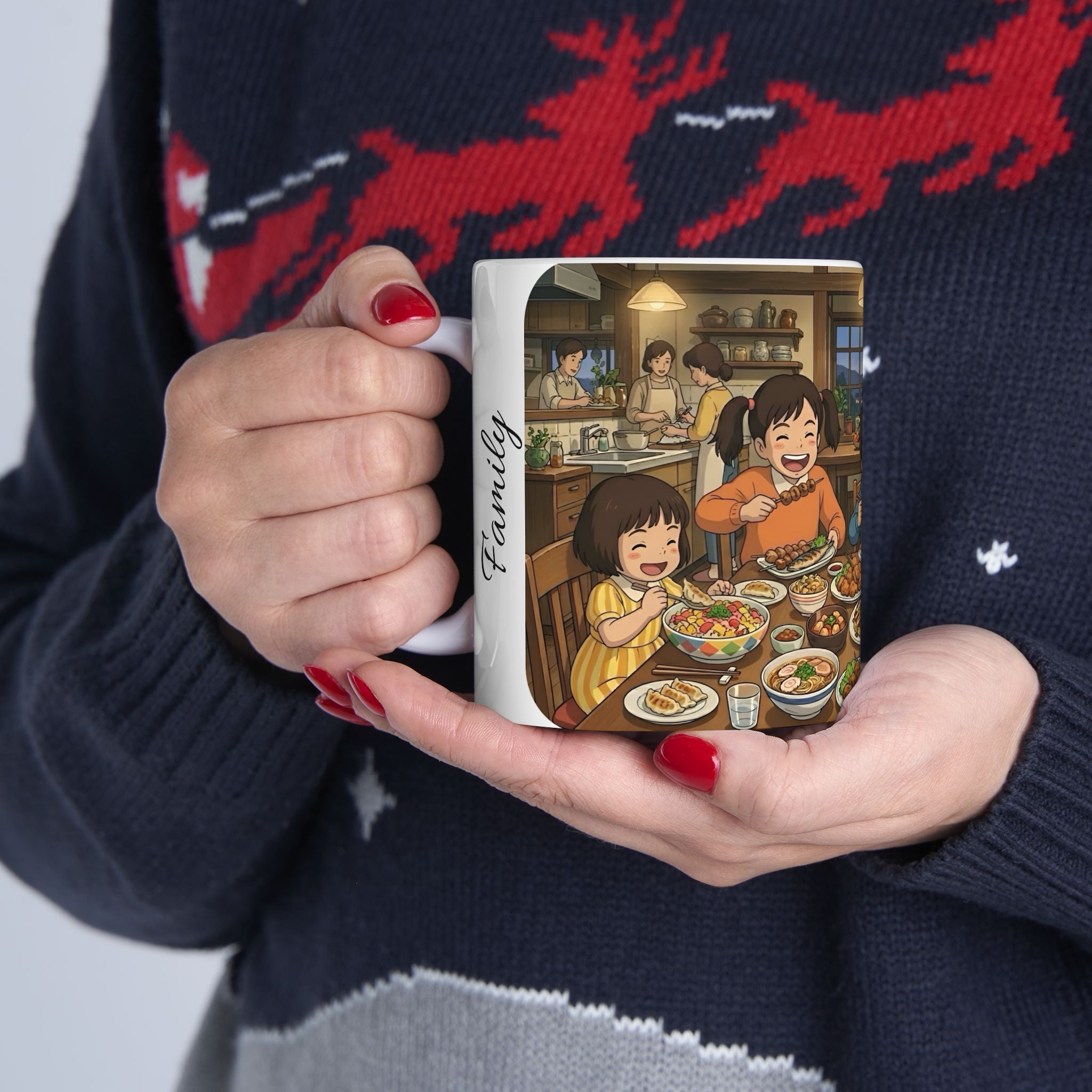 Family & Friends #7 Forever White Ceramic Mug — Cozy Feast Cup (11oz/15oz)