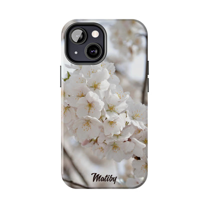 White Flower Tough Phone Cases