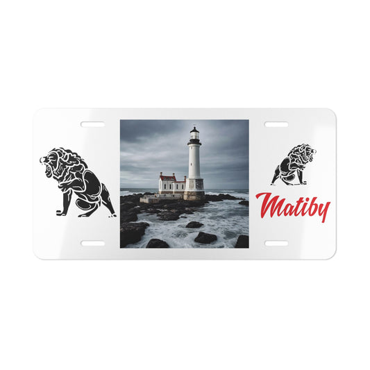 Matiby Lighthouse  White Vanity Plate