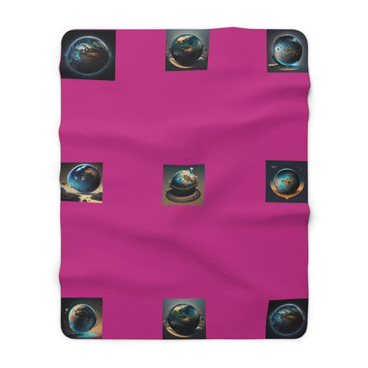 Matiby Worlds Pink Sherpa Fleece Blanket