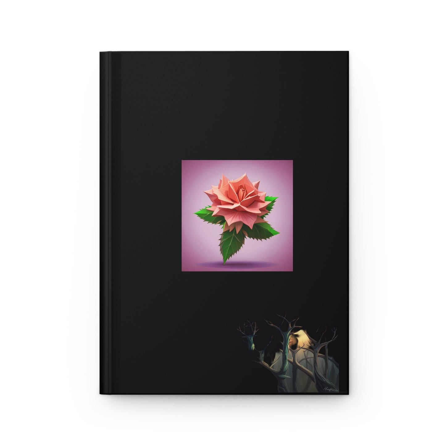 Thorn Rose Hardcover Journal Matte Black