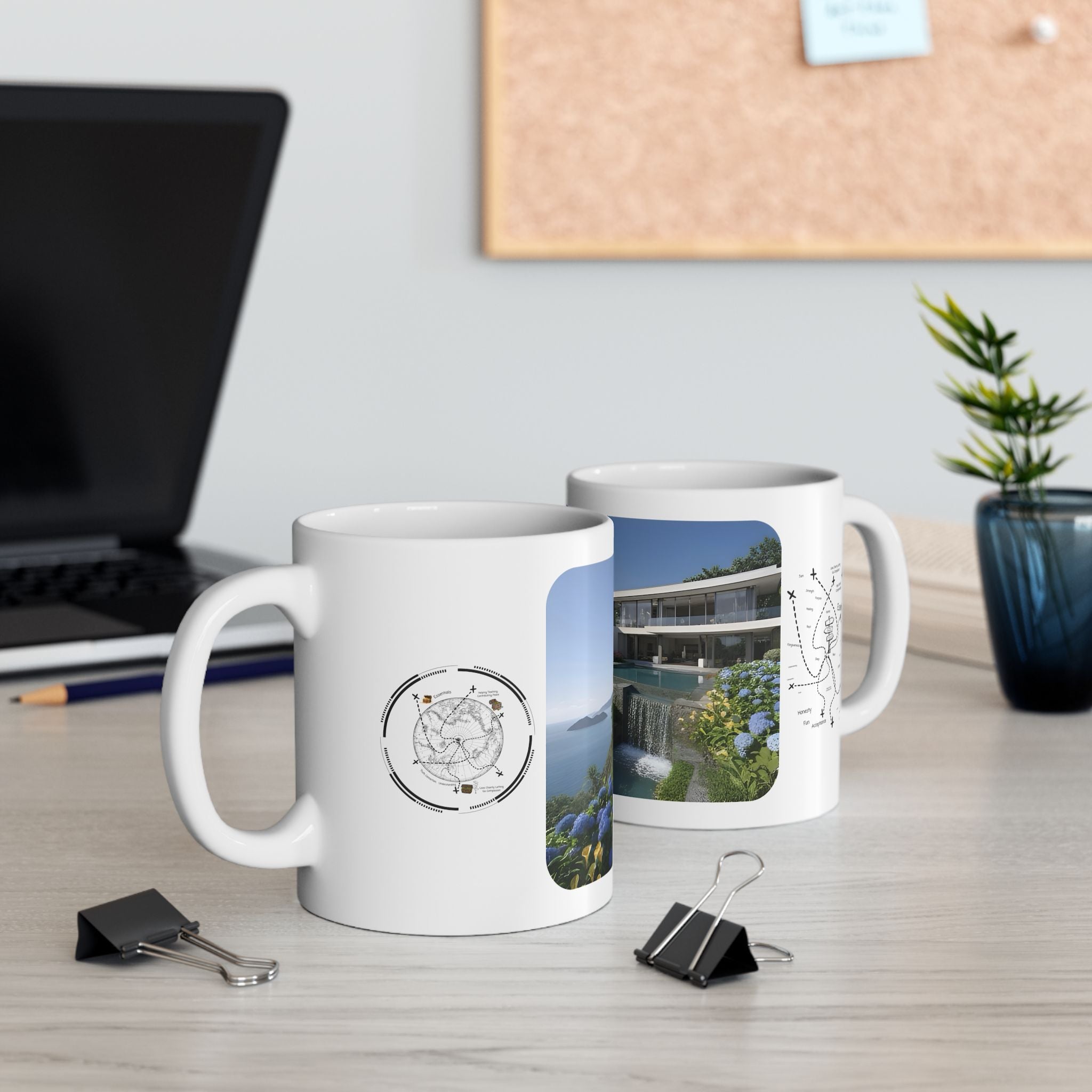 Cozy Architecture & Dreamy Landscapes #26 White Ceramic Mug – Homes Home Sweet Home Cup (11oz/15oz)