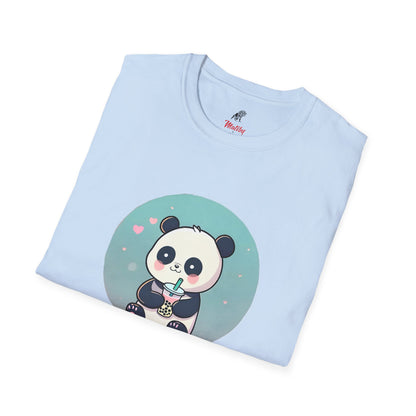 Panda With Boba Unisex Softstyle T-Shirt