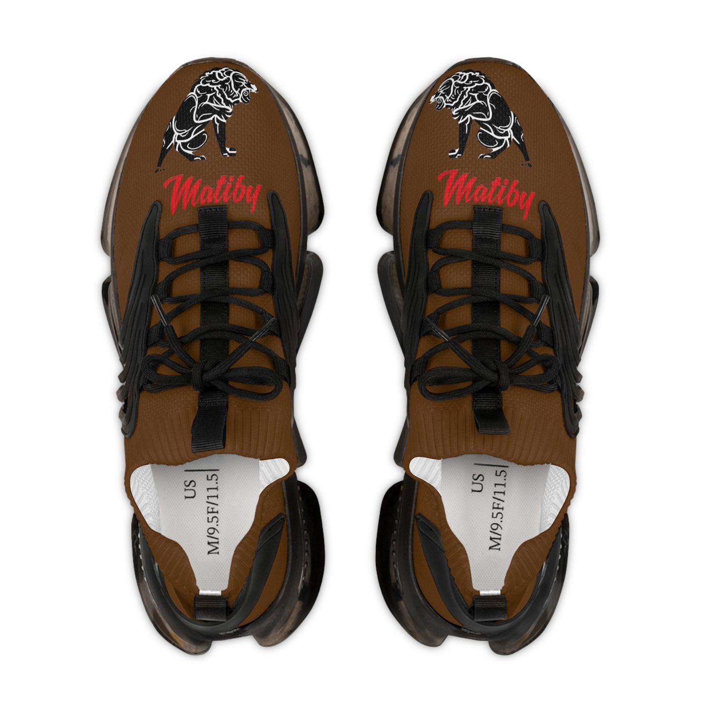 Men's Dark Brown Mesh Sneakers