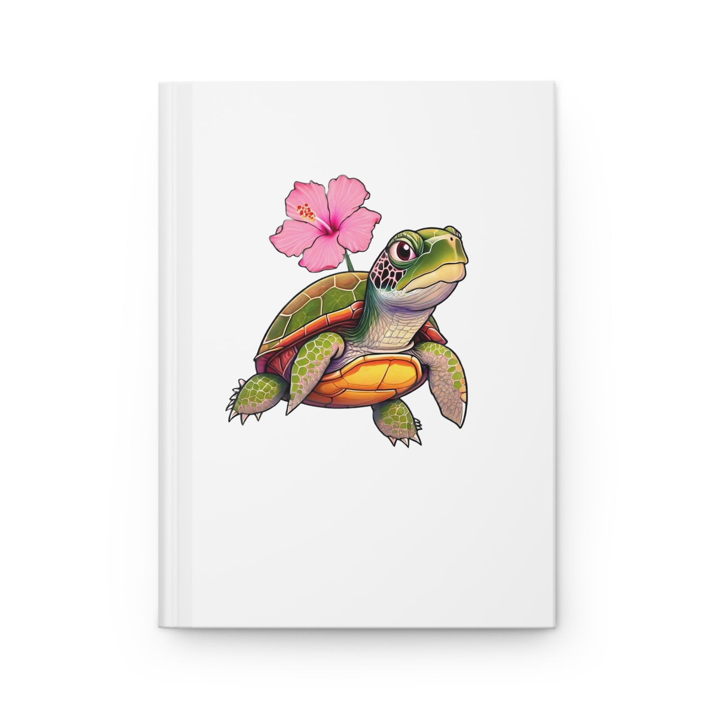 Turtle Rose Hardcover Journal Matte White