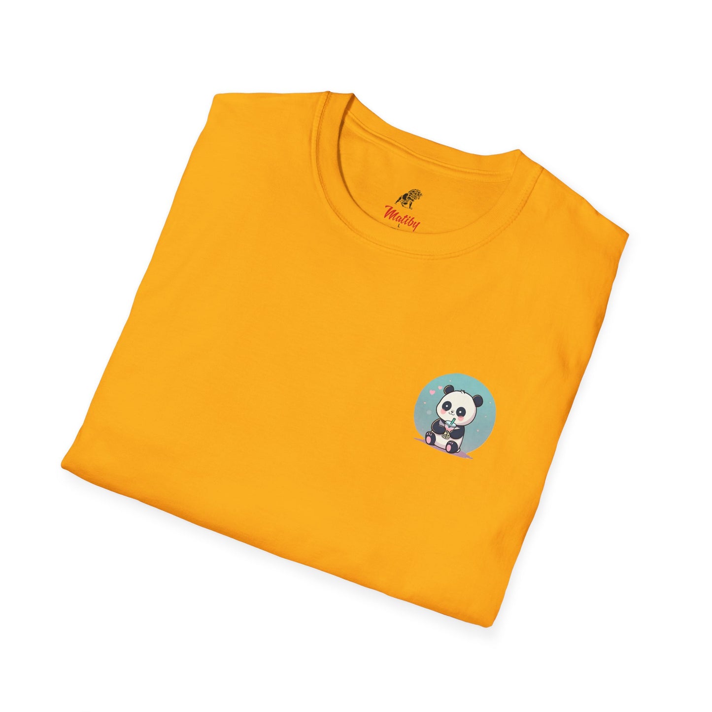 Panda With Boba Unisex Softstyle T-Shirt