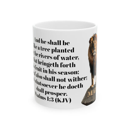 Bible Speaks Psalms 1:3 Ceramic Mug, 11oz