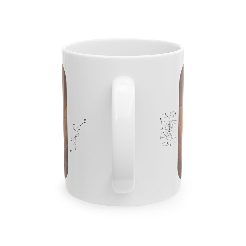 Adventure 4x4 Trucks #52, Chic Mechanic On The Haul White Ceramic Mug — Find Your Path To The Essentials Cup (11oz & 15oz)