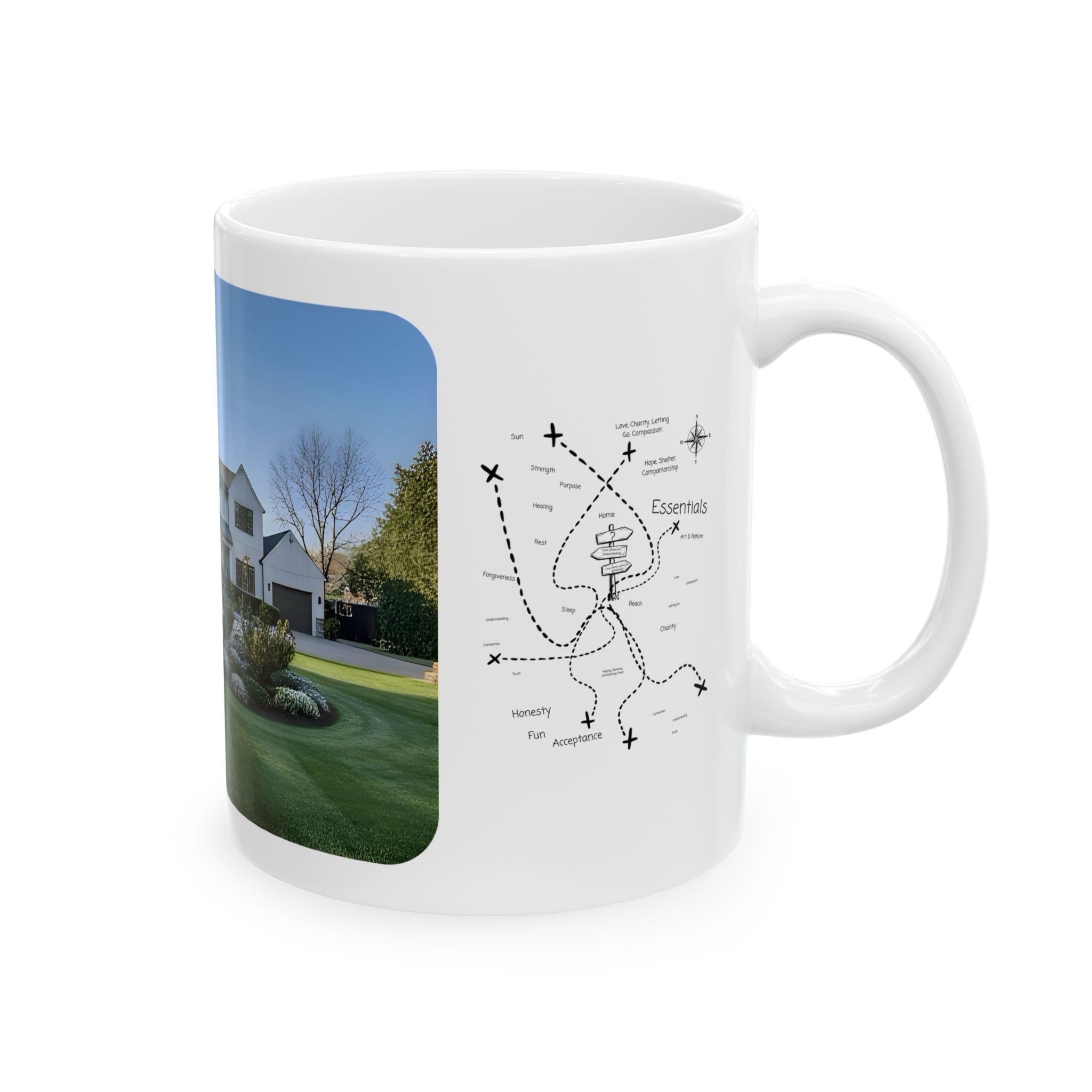 Cozy Architecture & Dreamy Landscapes #4 White Ceramic Mug – Homes Home Sweet Home Cup (11oz/15oz)