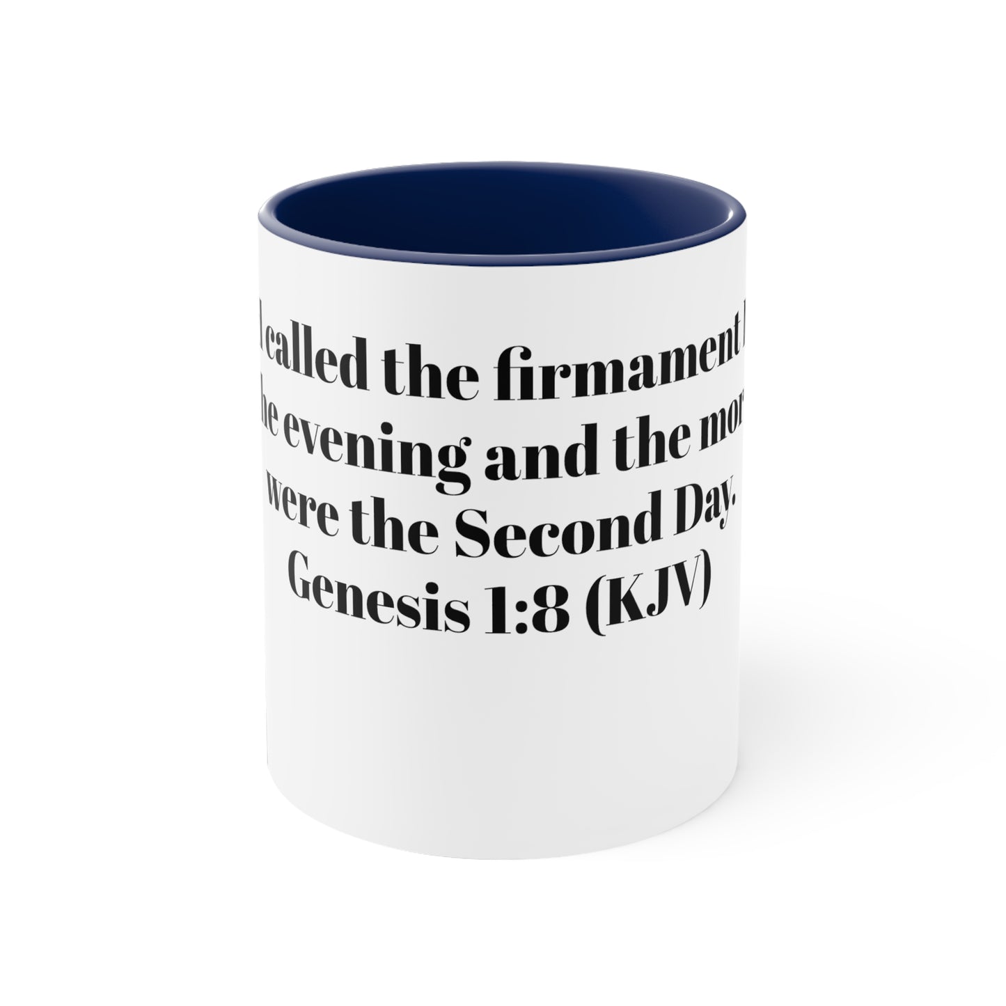 Bible Speaks Gen 1:8 Accent Mug, 11oz