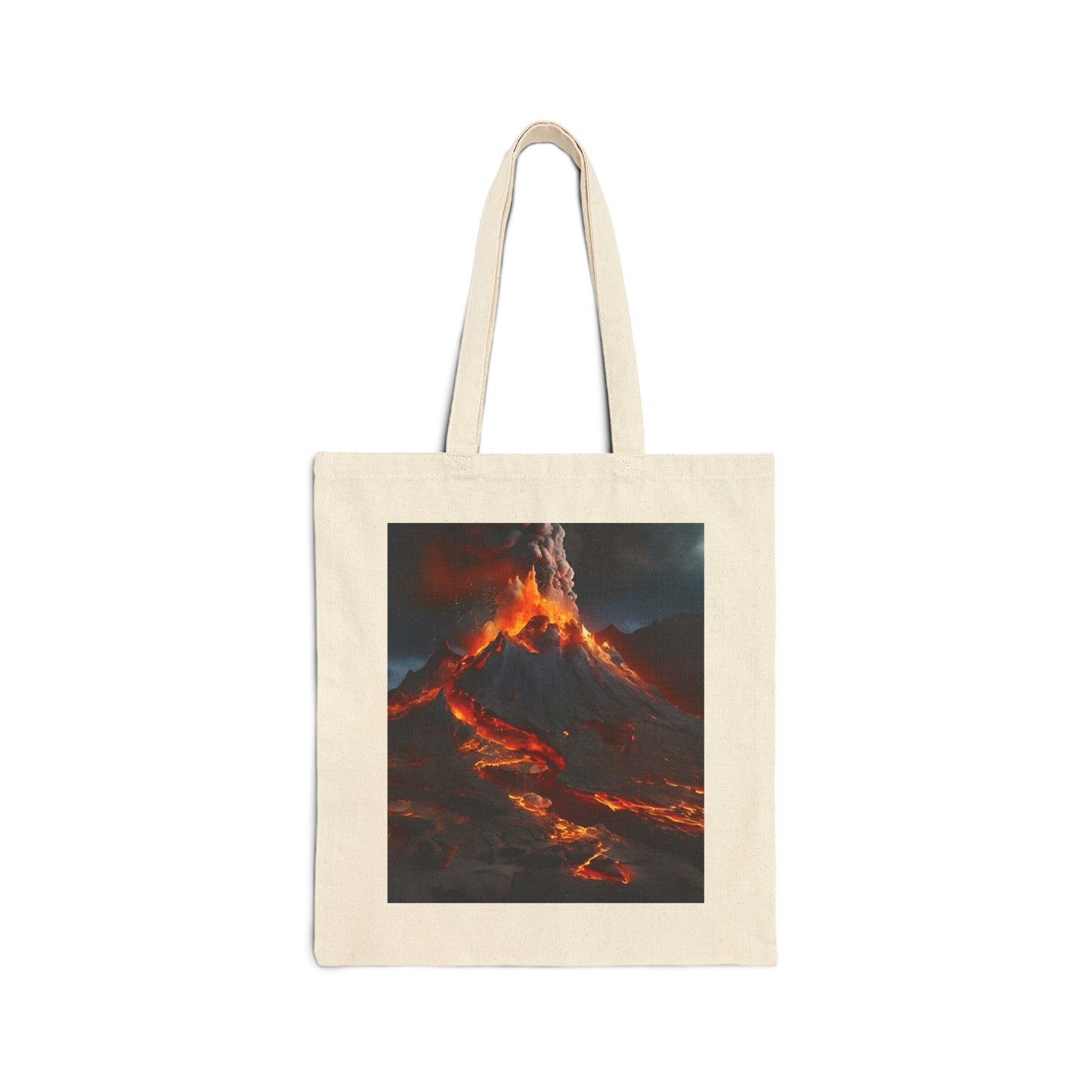 Volcano Cotton Canvas Tote Bag