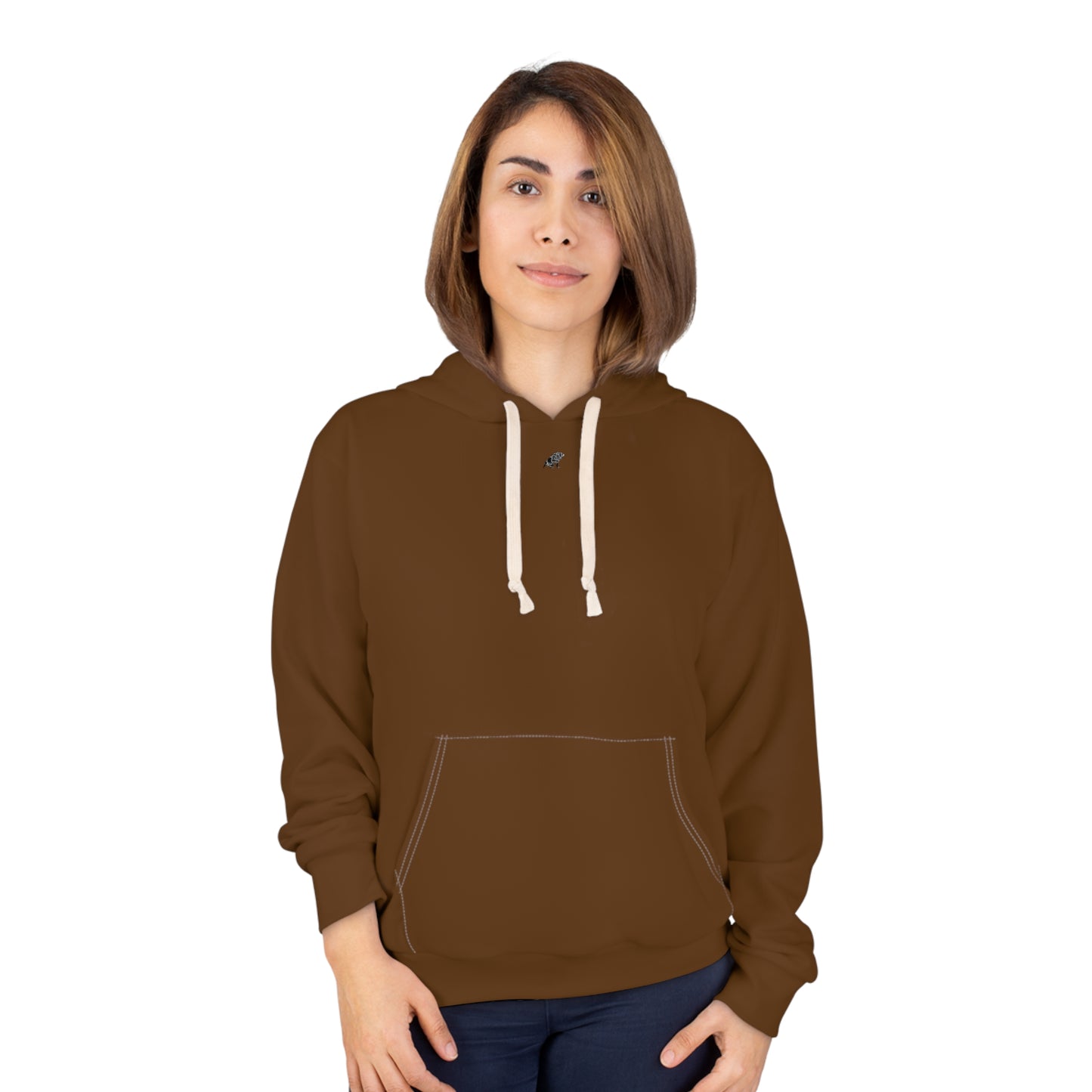 Matiby Brown Unisex Pullover Hoodie (AOP)