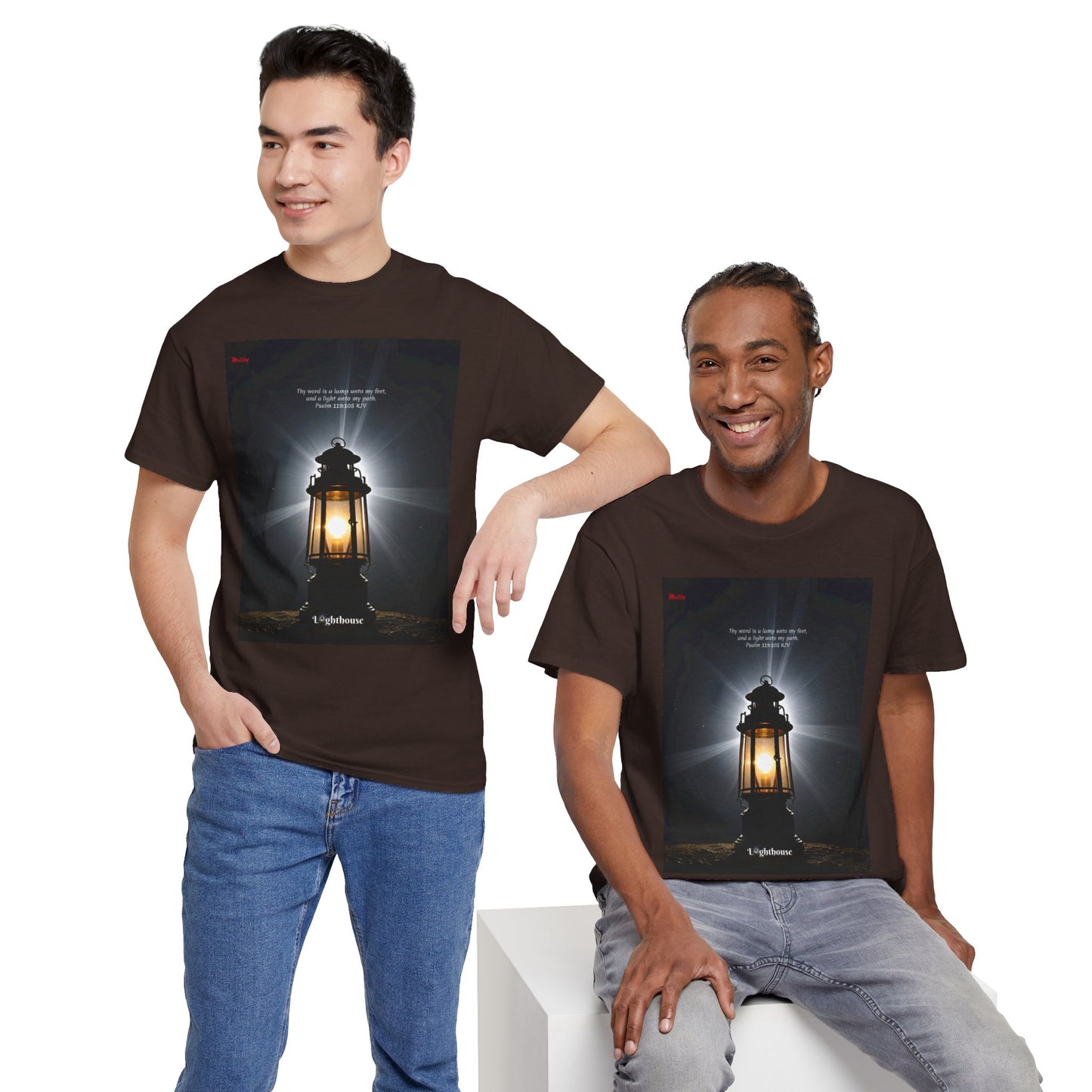 Lighthouse Psalm 119 Unisex Heavy Cotton Tee