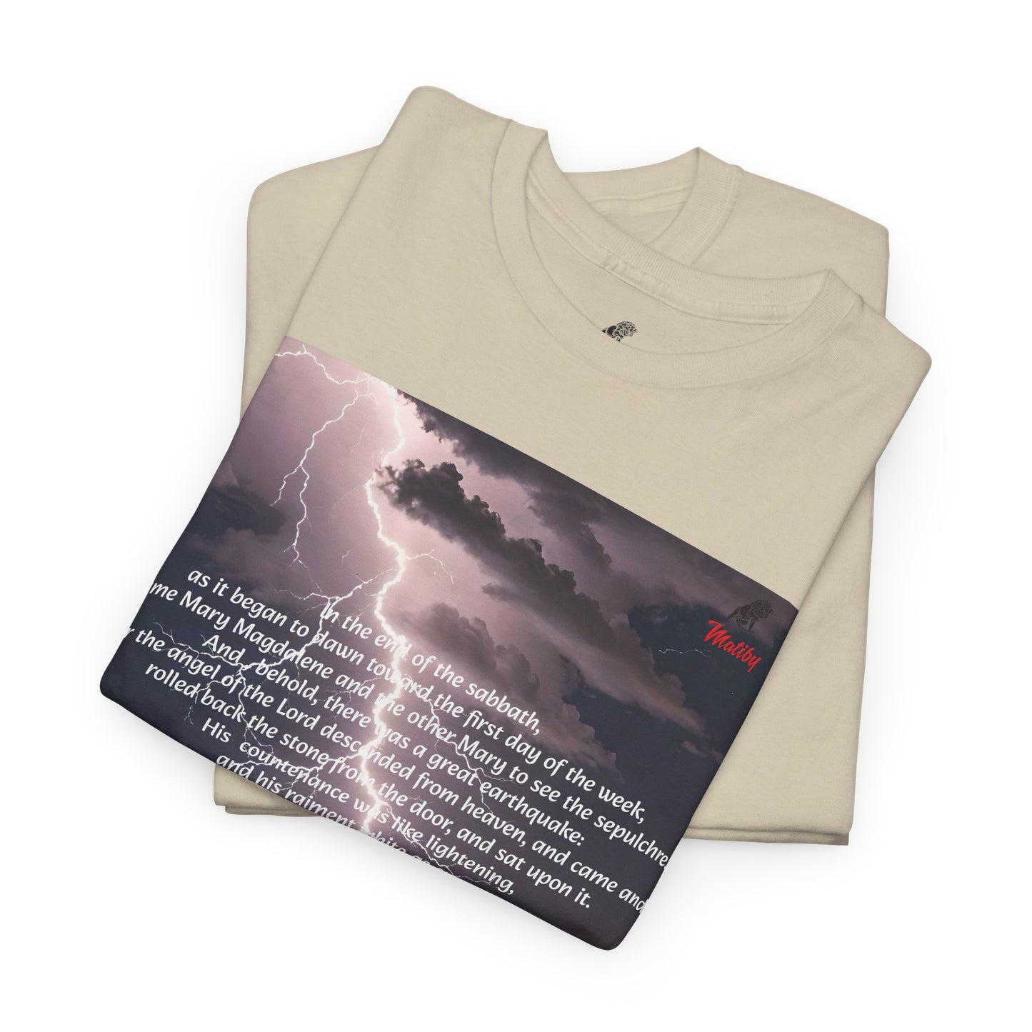 Lightning Style He is Risen Unisex Heavy Cotton Tee