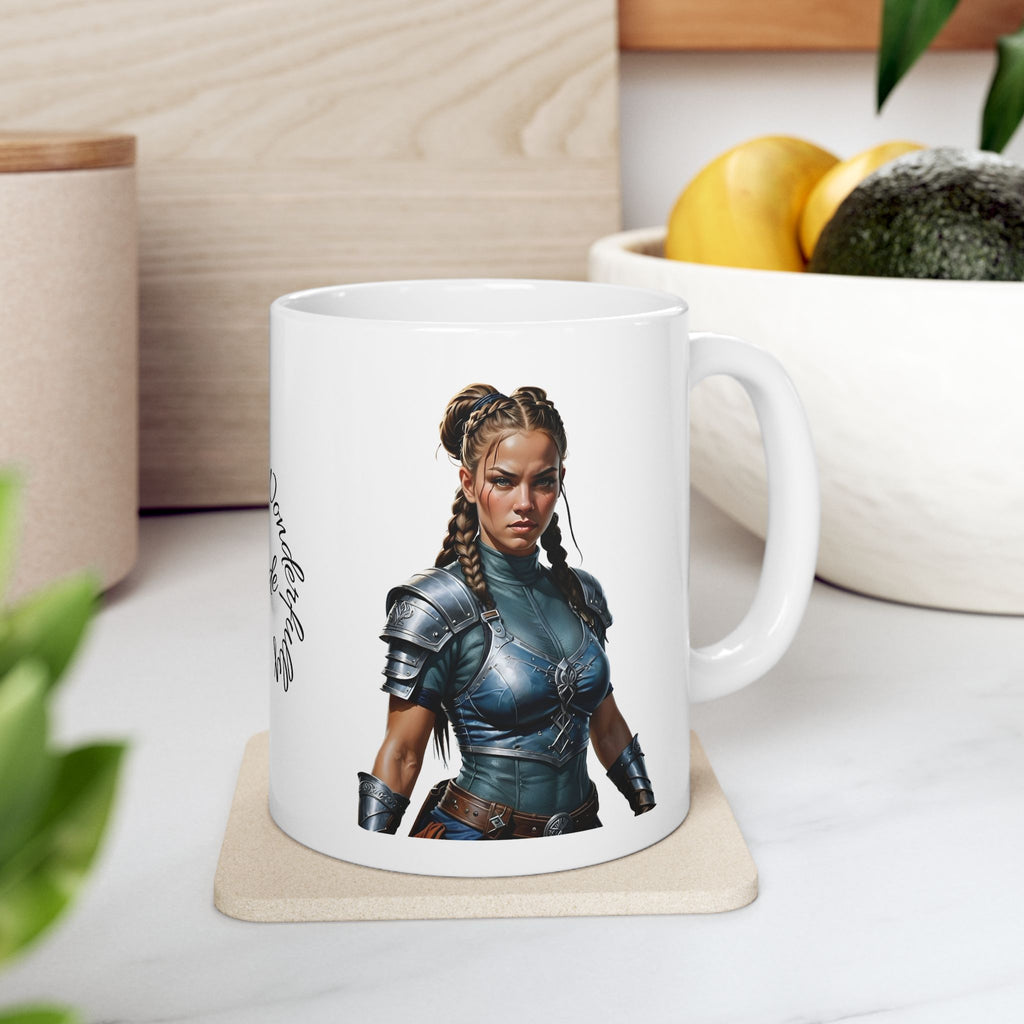 Gentle Woman of Valor #13 White Ceramic Mug - Fearfully & Wonderfully Made Tribute Cup (11oz/15oz)
