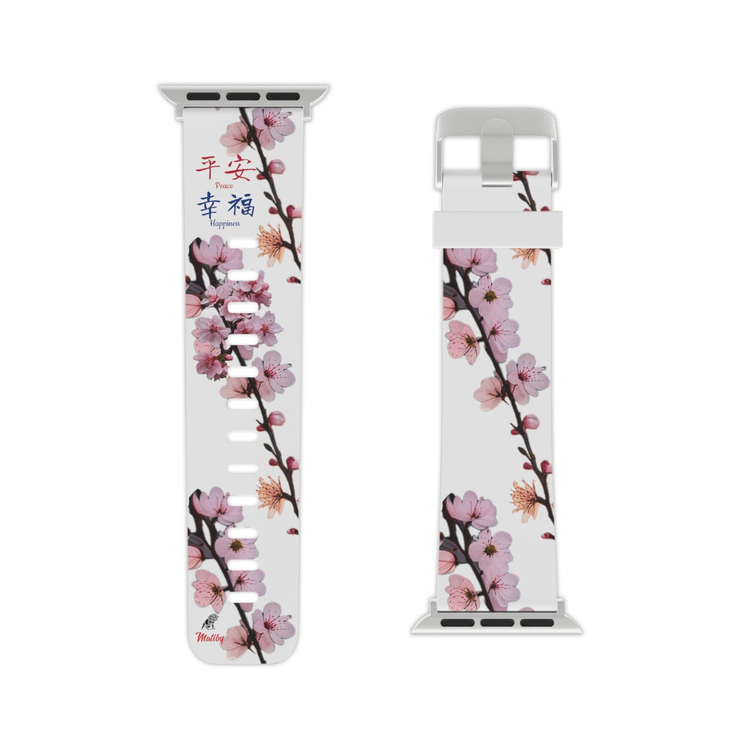 Cherry Blossom White Watch Band for Apple Watch