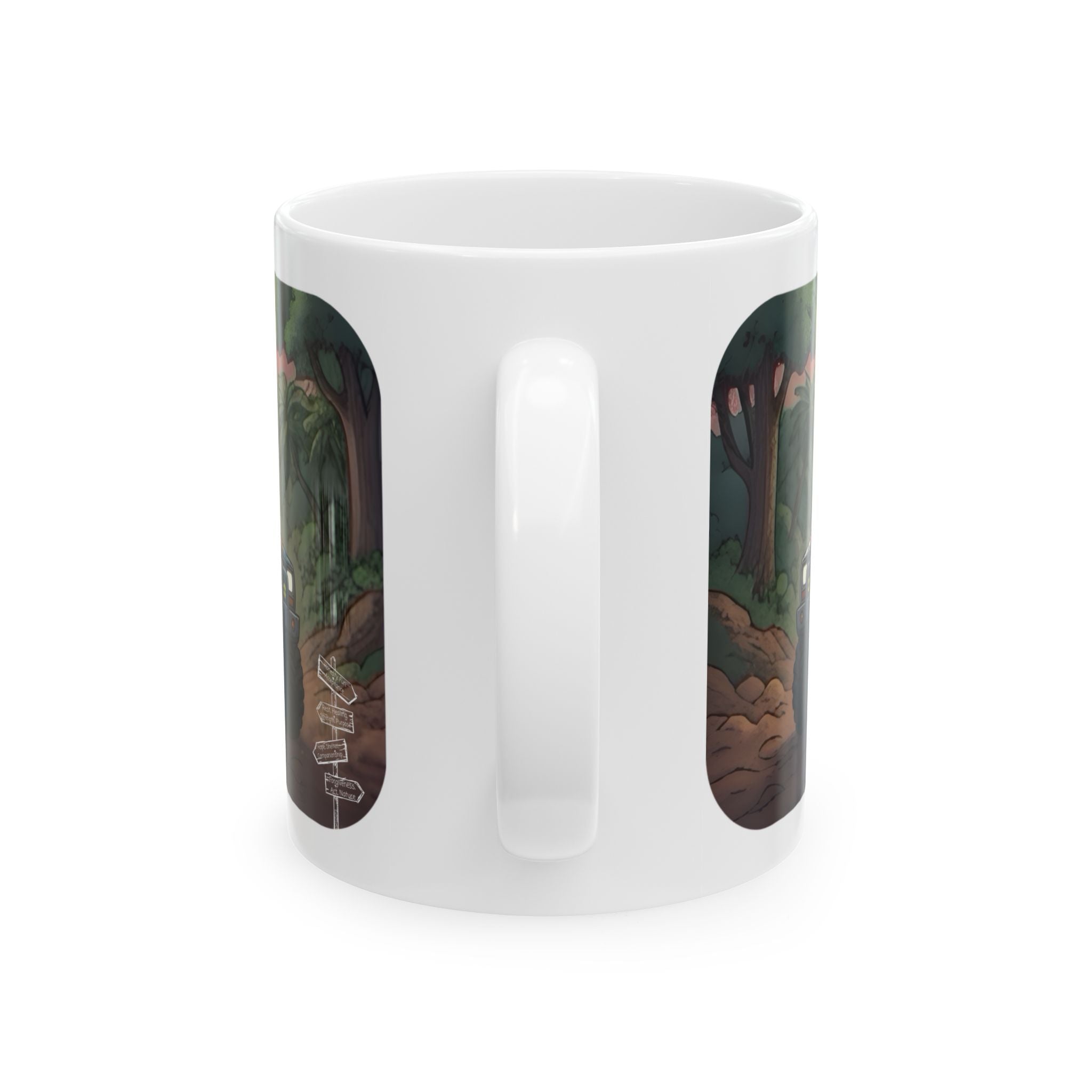 Adventure 4x4 Trucks #49, Gals, Guys, Mud, & Beefy Rides White Ceramic Mug — Find Your Path To The Essentials Cup (11oz & 15oz)