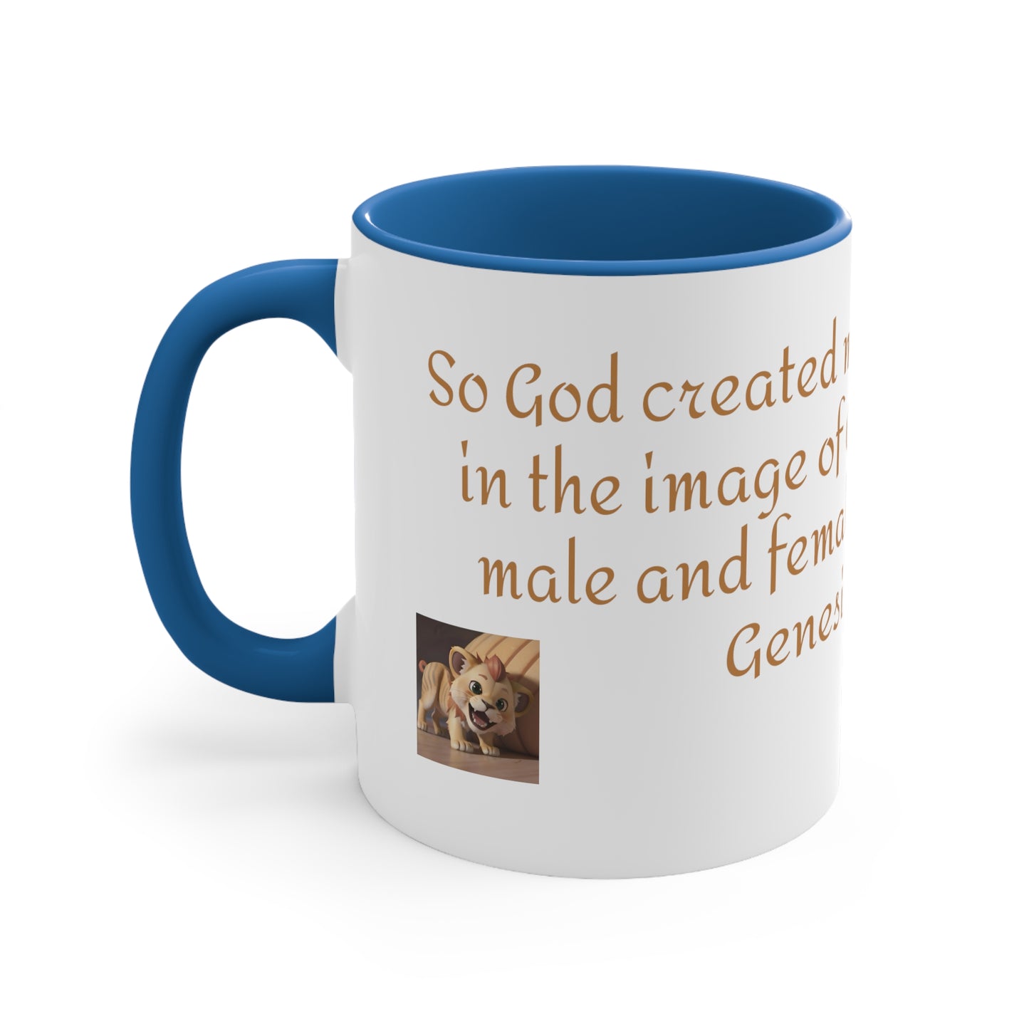 Bible Speaks Gen 1:27 Accent Mug, 11oz