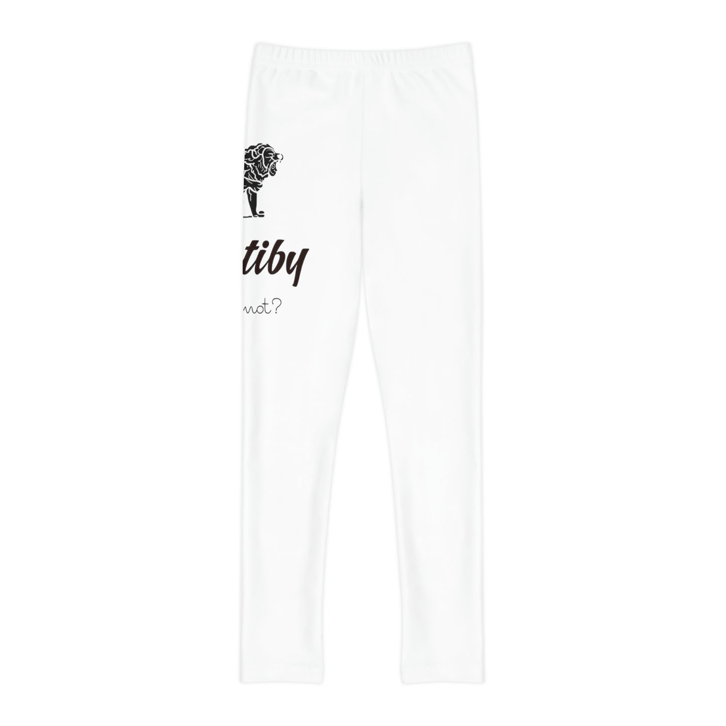 Youth White Full-Length Leggings (AOP)