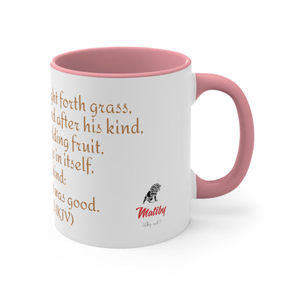 Bible Speaks Gen 1:12 Accent Mug, 11oz