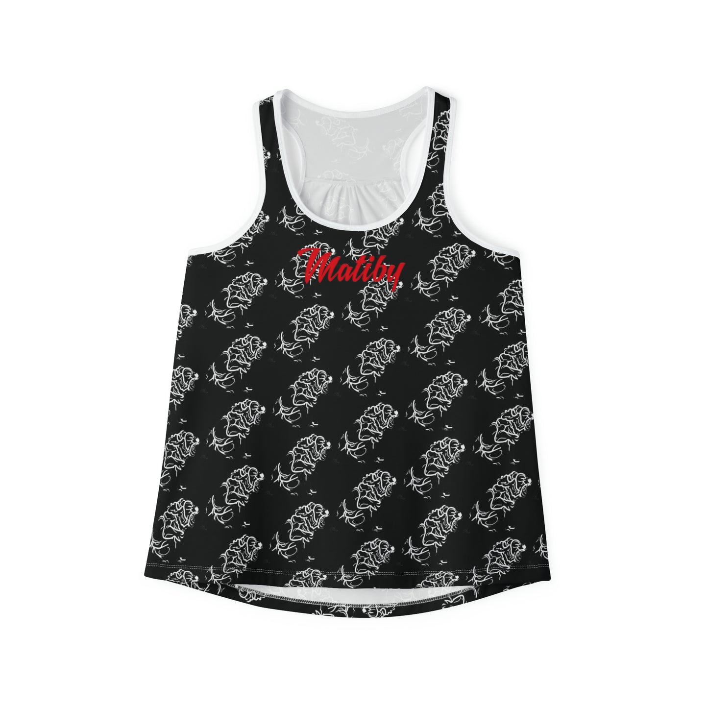 Women's Black Tank Top (AOP)