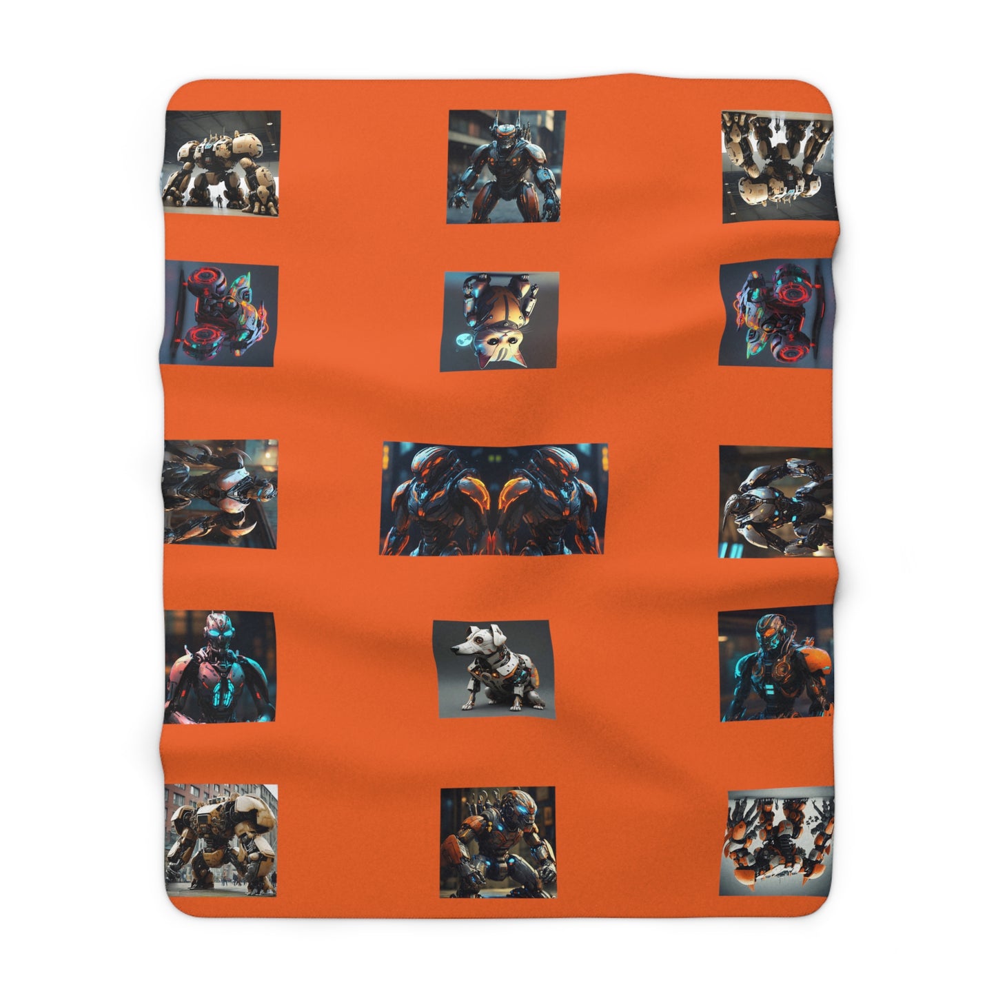 Matiby MEK Orange Sherpa Fleece Blanket