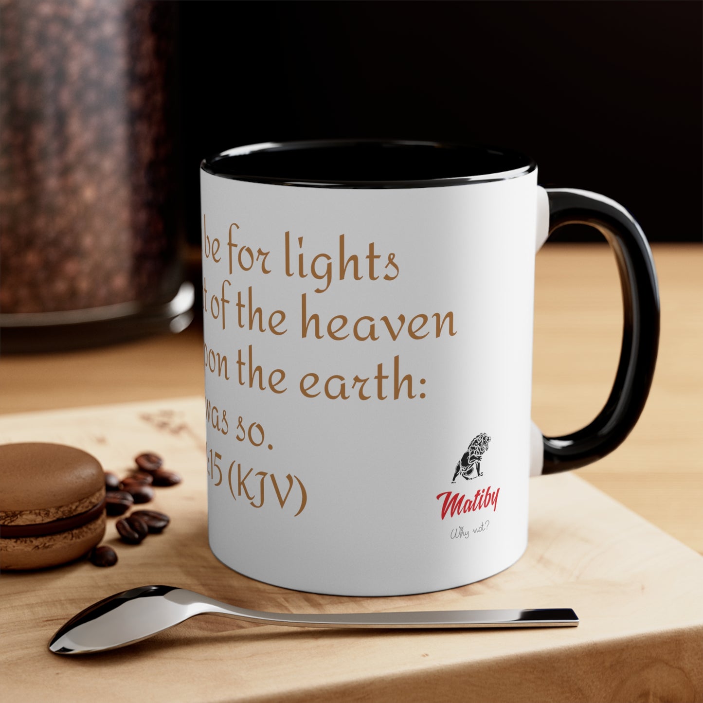 Bible Speaks Gen 1:15 Accent Mug, 11oz