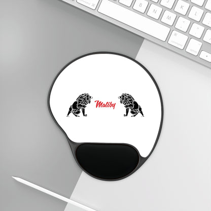 Matiby White Mouse Pad With Wrist Rest