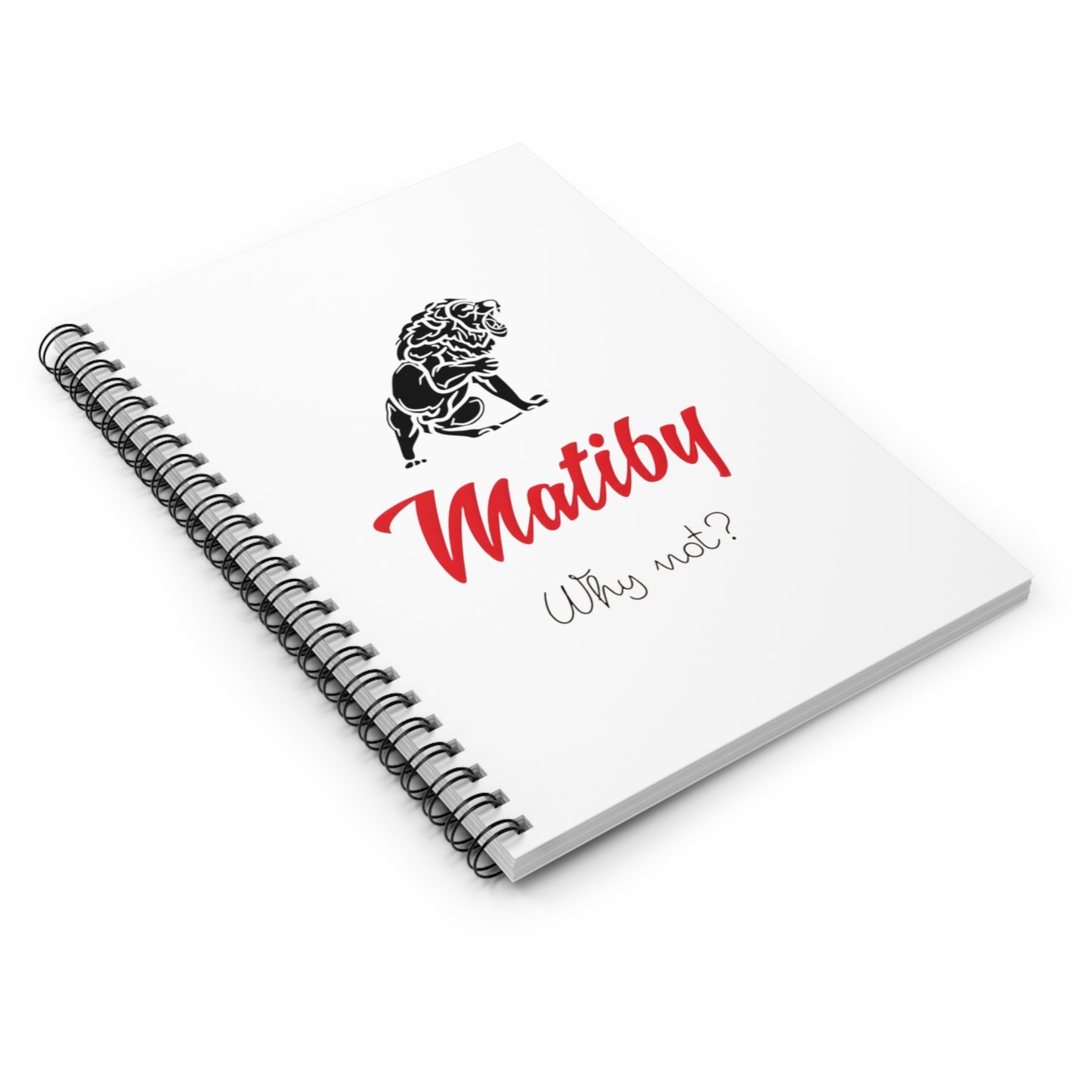 Matiby Spiral Notebook - Ruled Line White