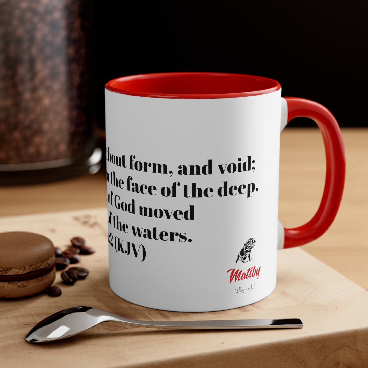 Bible Speaks Gen 1:2 Accent Mug, 11oz