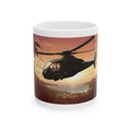 Anime Helicopter Adventure #2 Sunset Beach White Ceramic Mug – Celebrating Companionship, Creativity & Life’s Little Wonders Cup (11oz/15oz)