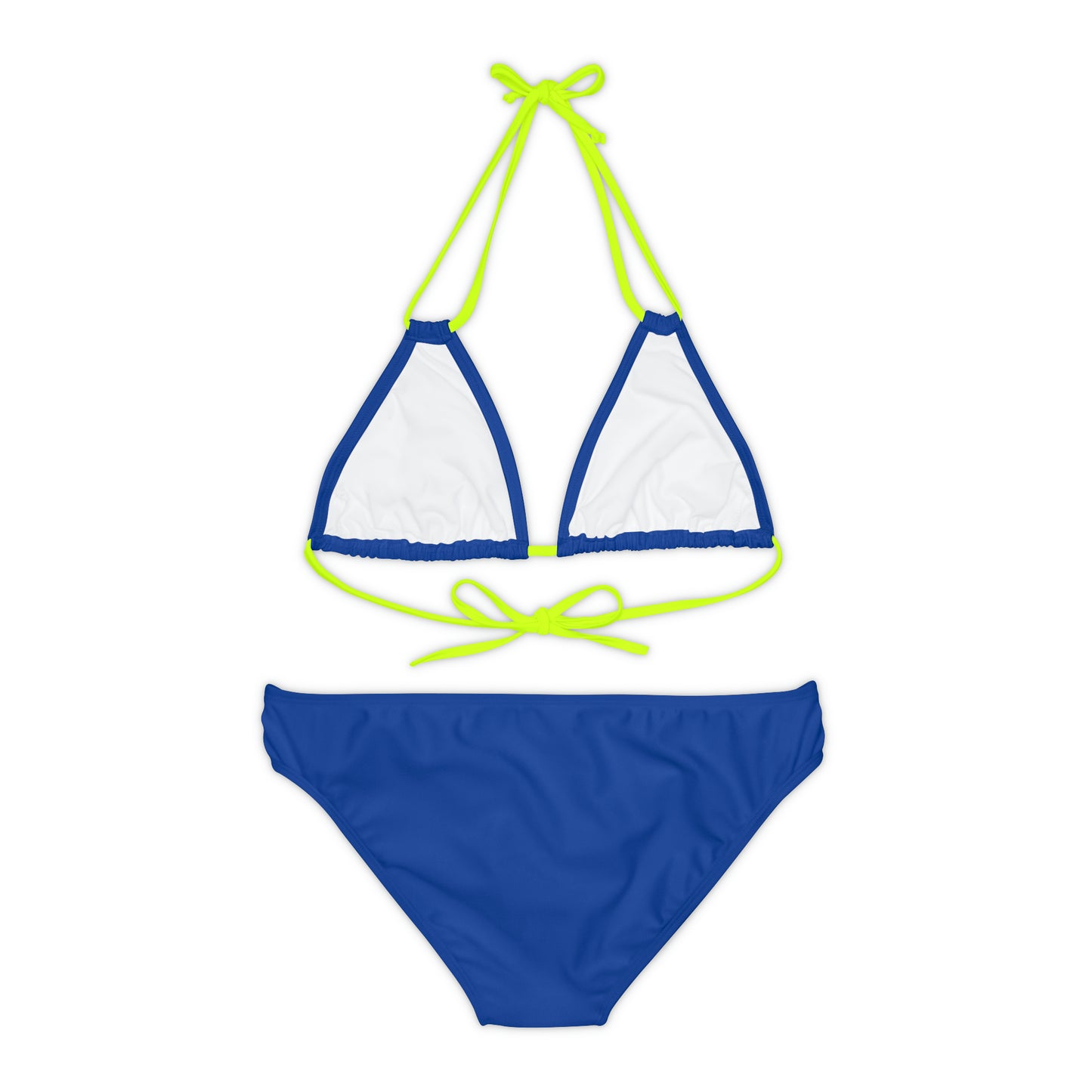 Dark Blue Strappy Bikini Set (AOP)