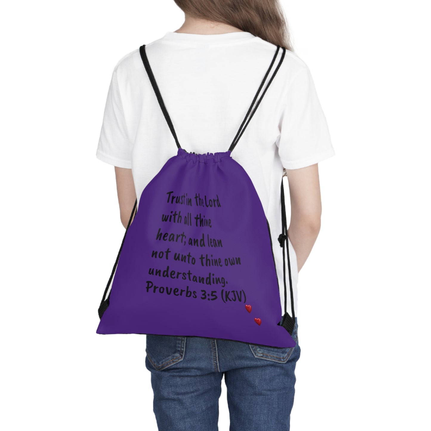 Bible Speaks Outdoor Drawstring Purple