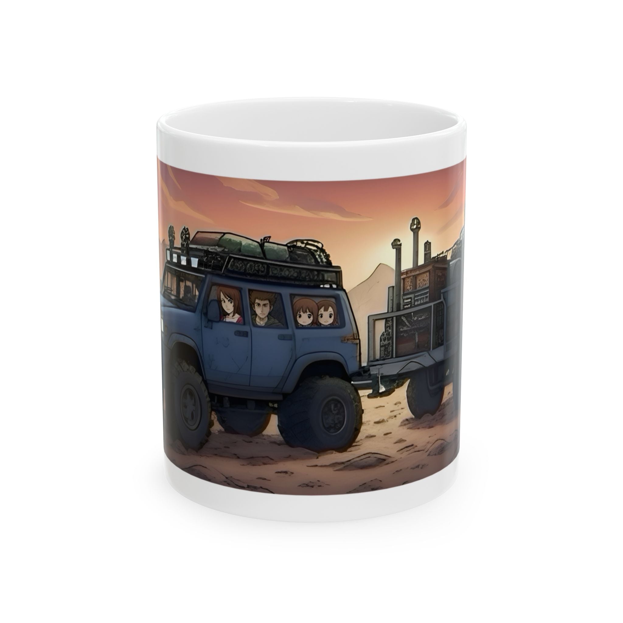 Adventure 4x4 Trucks #42, Family On The Move White Ceramic Mug — Find Your Path To The Essentials Cup (11oz & 15oz)