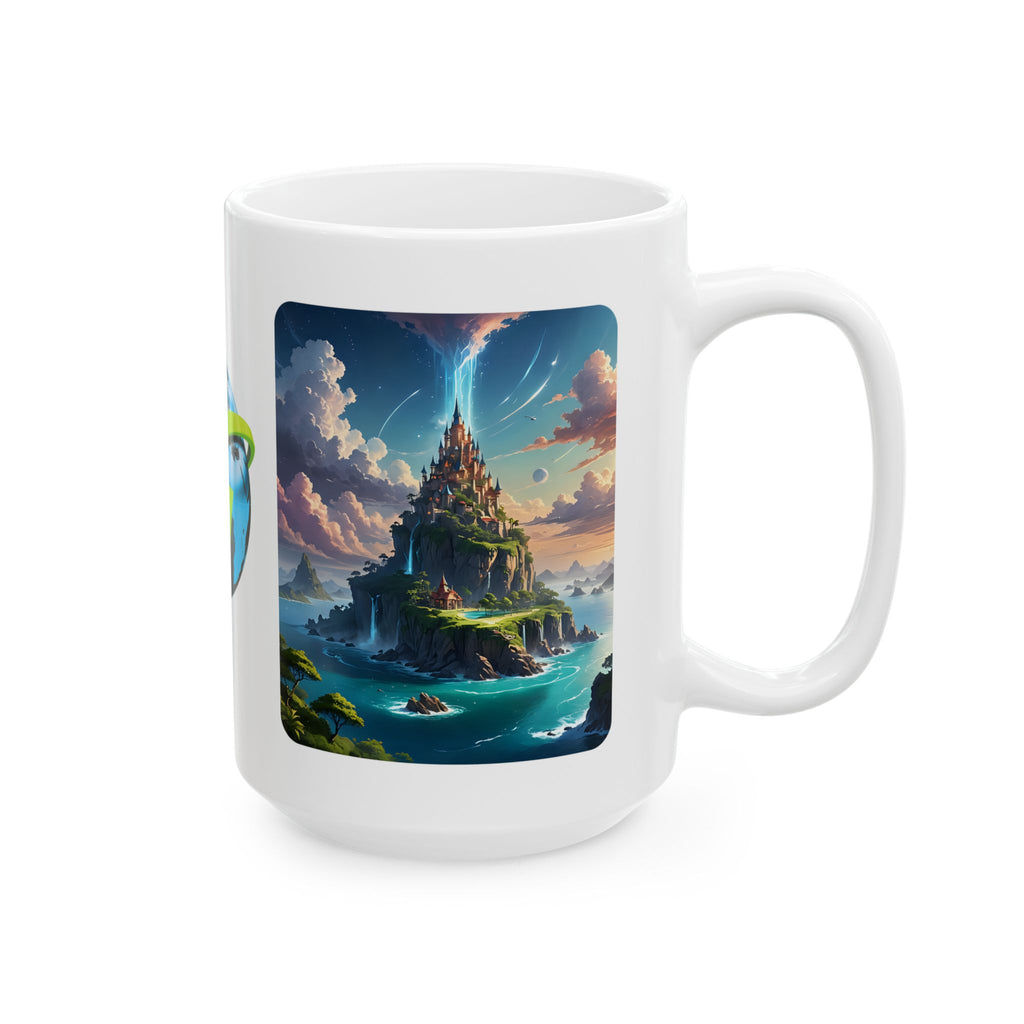 Contrast & Perspective #4 White Ceramic Mug — Time & Chance Daily Cup (11oz, 15oz)