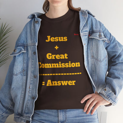 Jesus+Great Commission Unisex Heavy Cotton Tee