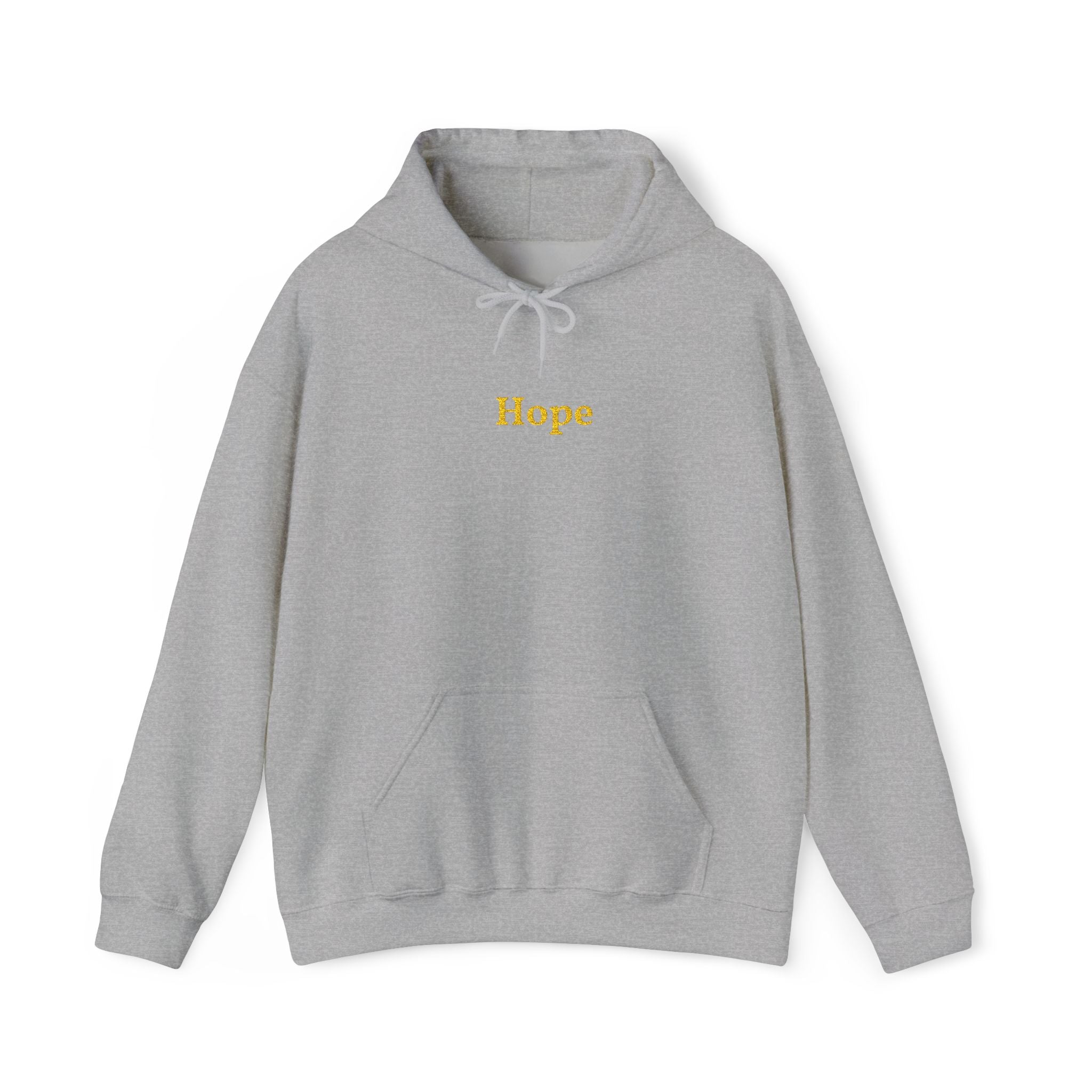 Hope Gold Embroidered Unisex Heavy Blend Hooded Sweatshirt, Librarians, Students, Parents, and Friends Special Hoodie