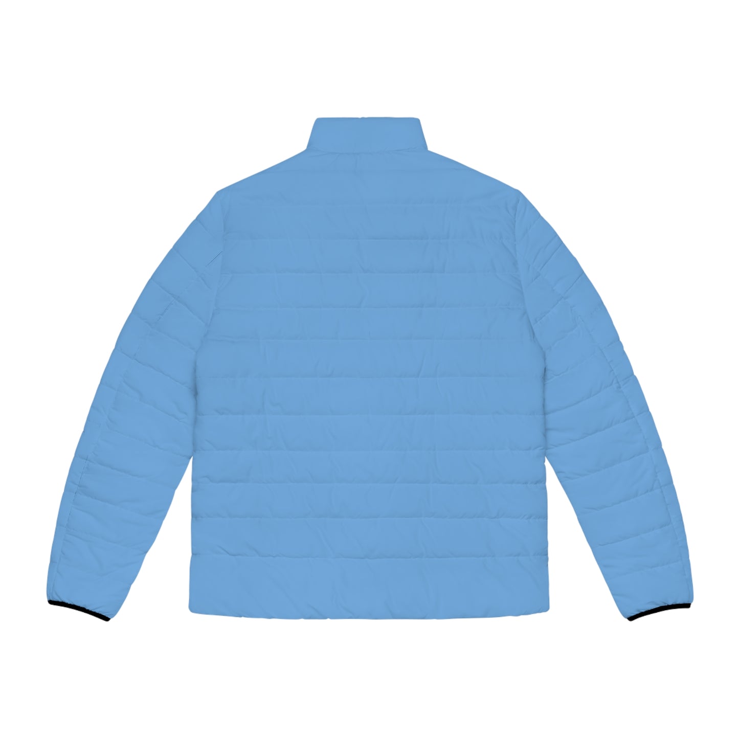 Men's Light Blue Puffer Jacket (AOP)