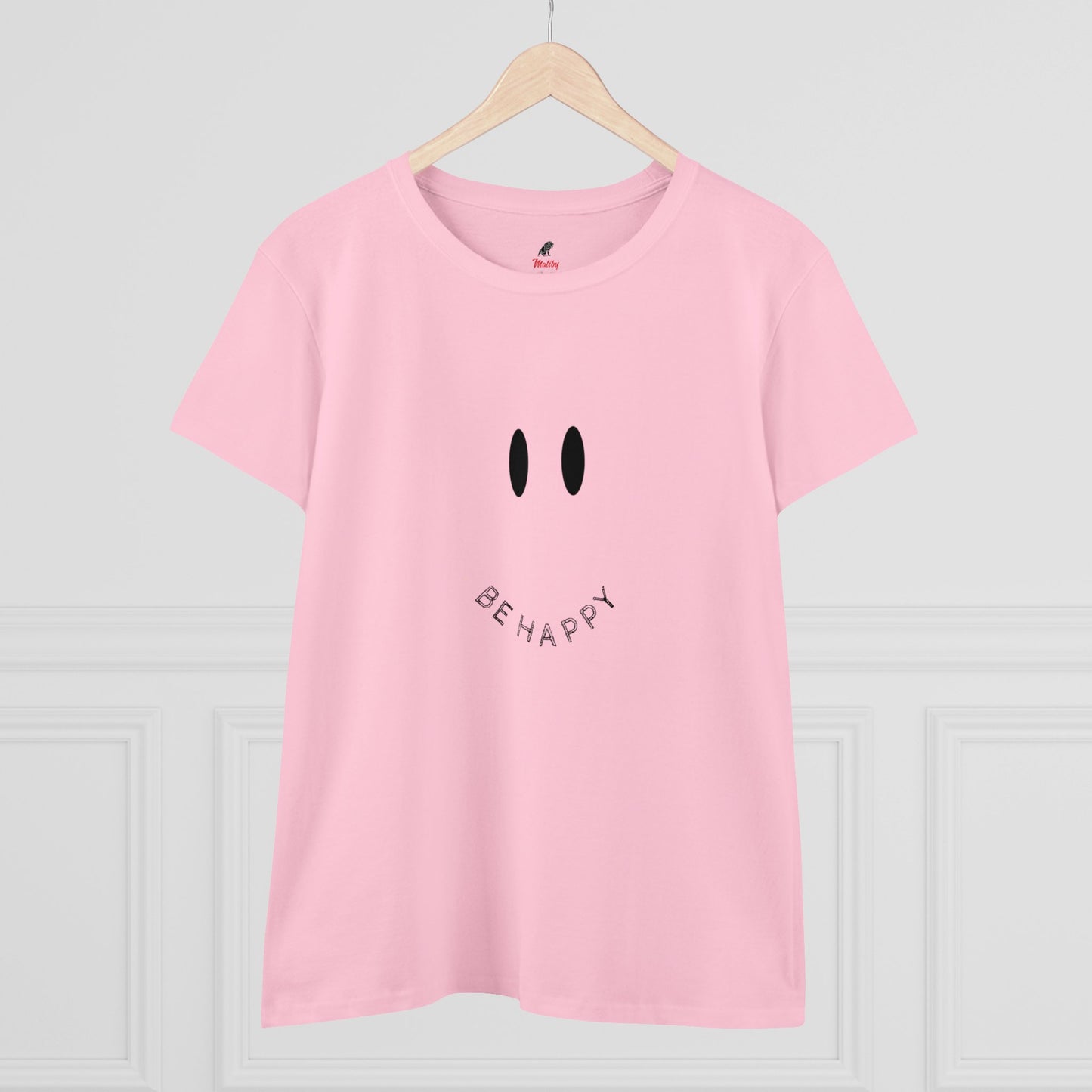 Women's Be Happy Midweight Cotton Tee