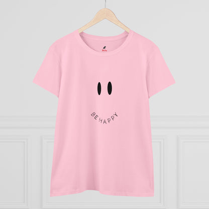 Women's Be Happy Midweight Cotton Tee