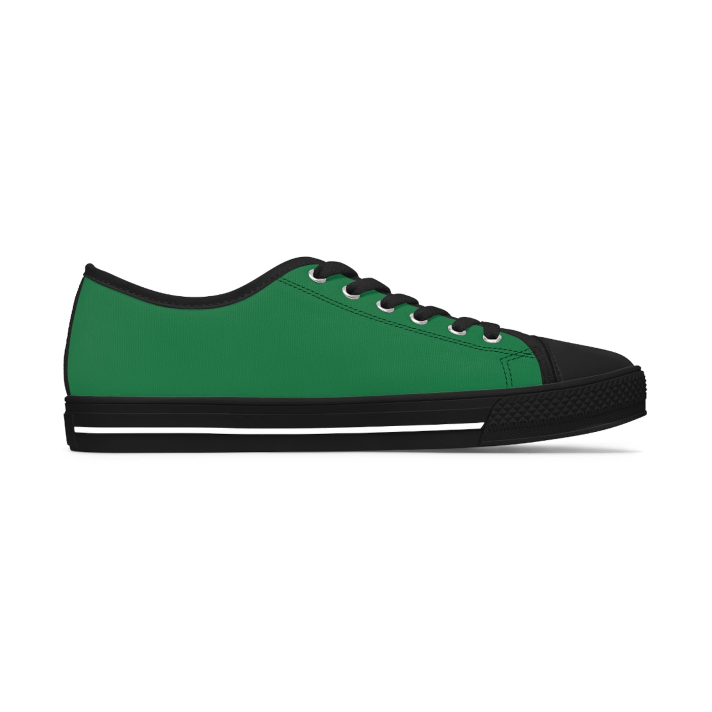 Women's Dark Green Low Top Sneakers