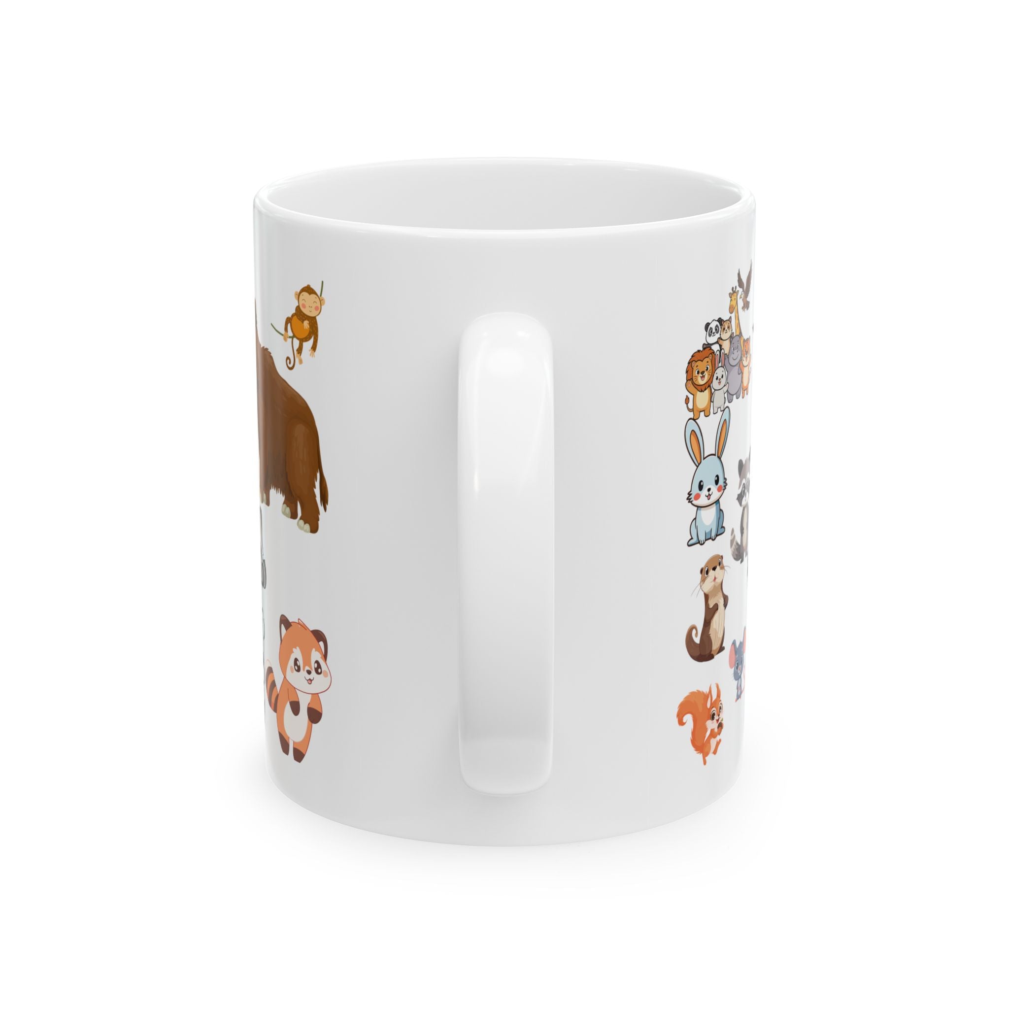 Playful & Cute Pets Decor #2 White Ceramic Mug — Adorable Animals To Brighten Your Day Cup (11oz & 15oz)