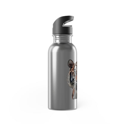 Artzy Tiger Stainless Steel Water Bottle With Straw, 20oz