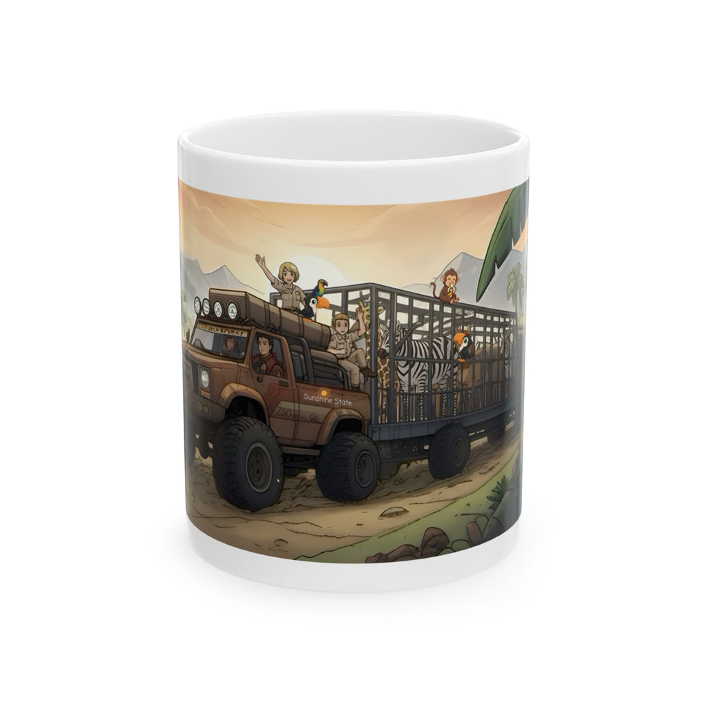 Adventure 4x4 Trucks #8,  Safari On The Go White Ceramic Mug — Find Your Path To The Essentials Cup (11oz & 15oz)